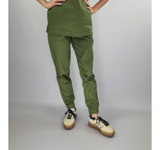 Spodnie medyczne ze ściągaczem OHIO oliwkowe