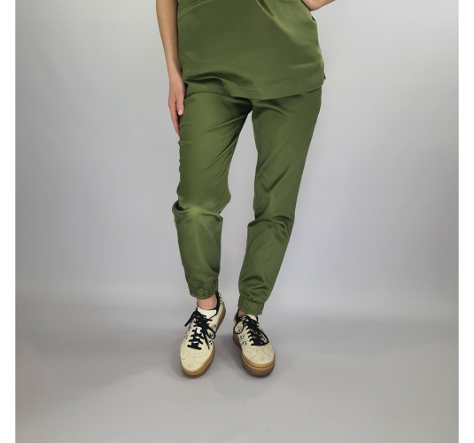 Spodnie medyczne ze ściągaczem OHIO oliwkowe