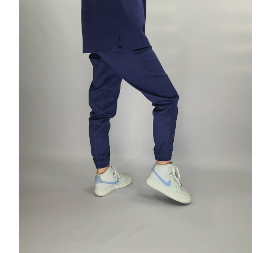 Spodnie medyczne ze ściągaczem OHIO granatowe