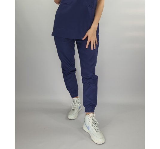 Spodnie medyczne ze ściągaczem OHIO granatowe