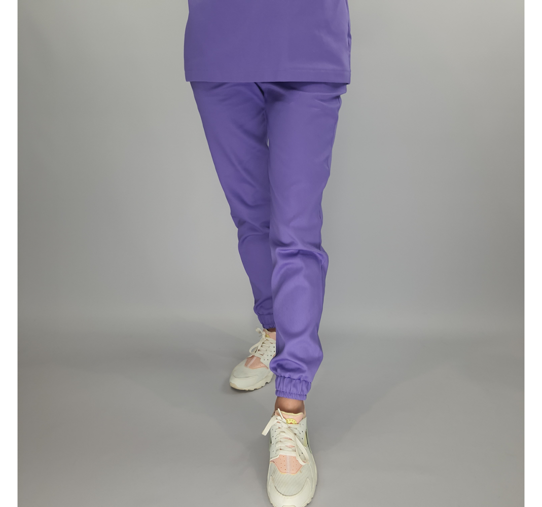 Spodnie medyczne ze ściągaczem OHIO fioletowe