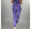 Spodnie medyczne ze ściągaczem OHIO fioletowe