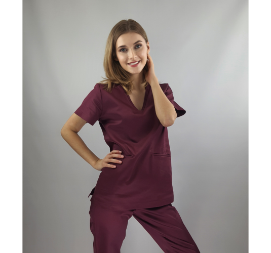 Bluza medyczna VARSOVIE bordowa