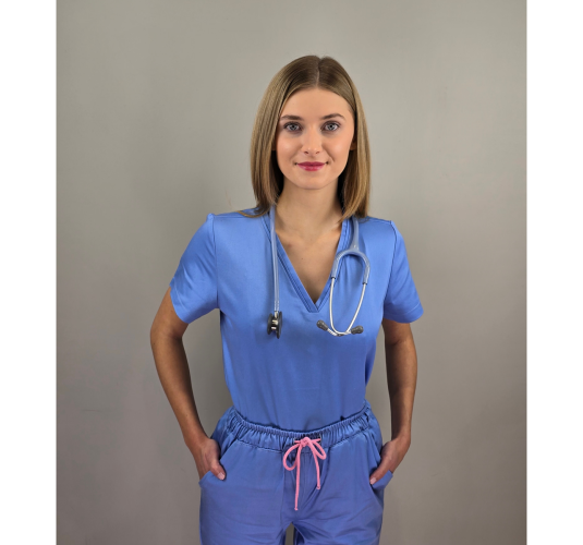 Bluza medyczna VARSOVIE błękitna