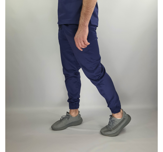 Spodnie medyczne ze ściągaczem BANGKOK granatowe