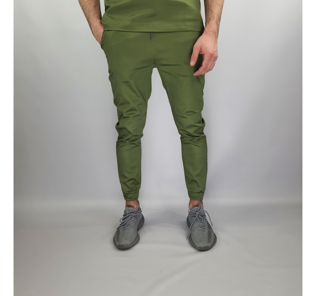 Spodnie medyczne ze ściągaczem BANGKOK oliwkowe