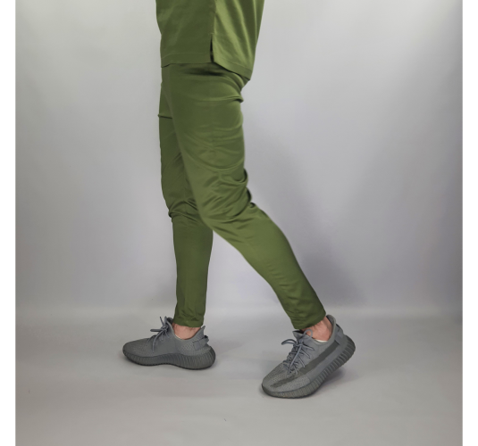 Spodnie medyczne ze ściągaczem BANGKOK oliwkowe