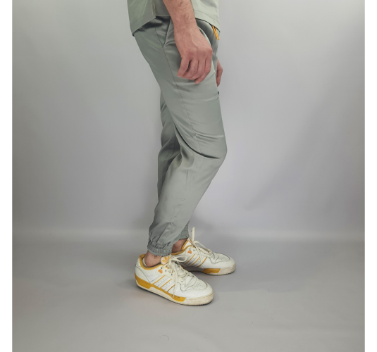 Spodnie medyczne ze ściągaczem BANGKOK szare