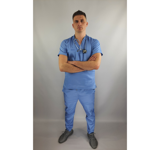 Spodnie medyczne NEVADA błękitne