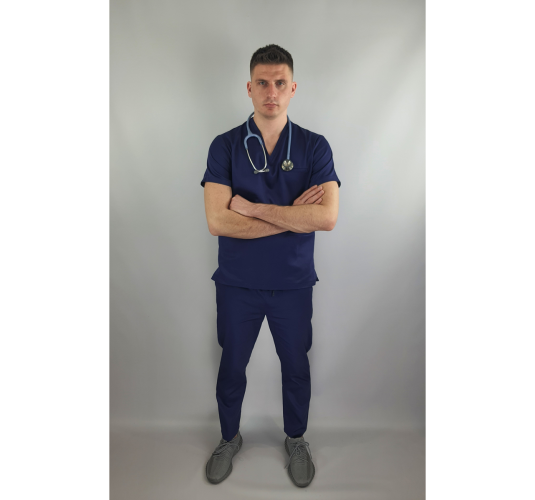 Spodnie medyczne NEVADA granatowe