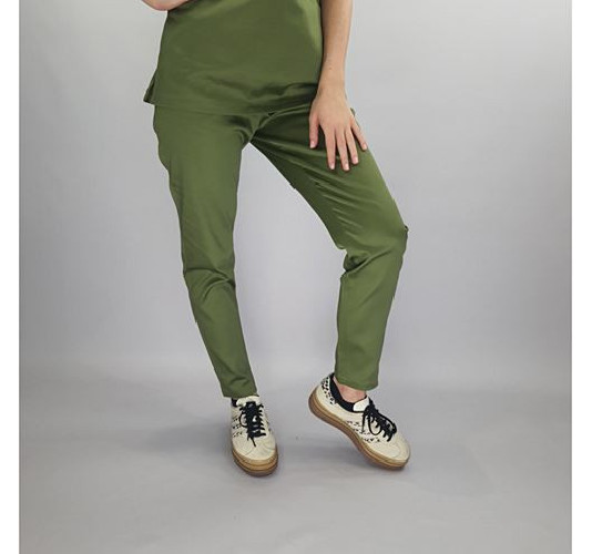 Spodnie medyczne klasyczne SOHO oliwkowe