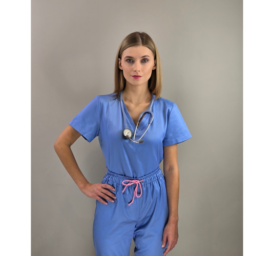 Bluza medyczna TOKIO błękitna